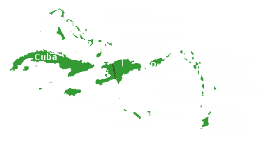Kaart Caribische eilanden
