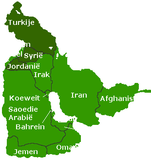 Kaart Midden Oosten