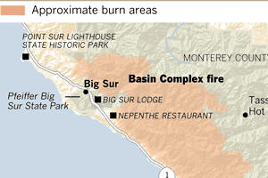 Fire still threatens Big Sur
