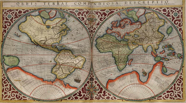 Oude wereldkaart